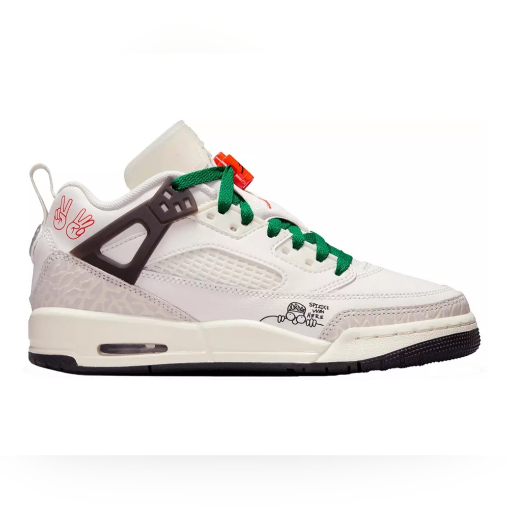 NIKE Jordan Colab W/Spike Lee- Jordan Spizike - Sail/Black/Pine/Orange 6.5Y- W8 - Picture 8 of 11